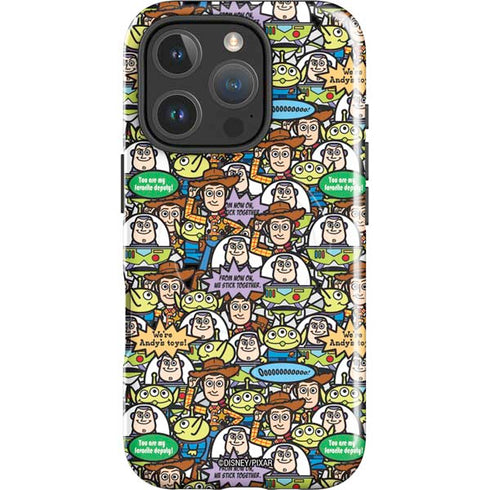 Disney Toy Story Characters Collage Pattern iPhone 16 Pro Magsafe Impact Case